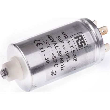 Condensateur à couche mince RS PRO 5µF 440V c.a. ±10% ( Prix pour 1 ) (1/2)