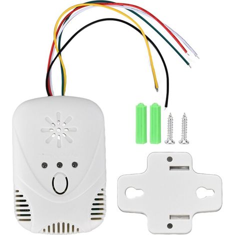 Détecteur de fuite de gaz naturel 10% LEL, alarme sonore et lumineuse haute sensibilité 12V pour la maison (1/4)