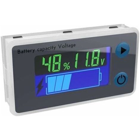 ALLIANDISVoltmètre Multifonction 10-100V LCD De Capacité De Batterie,Moniteur Affichage De La Température(12V) (1/5)