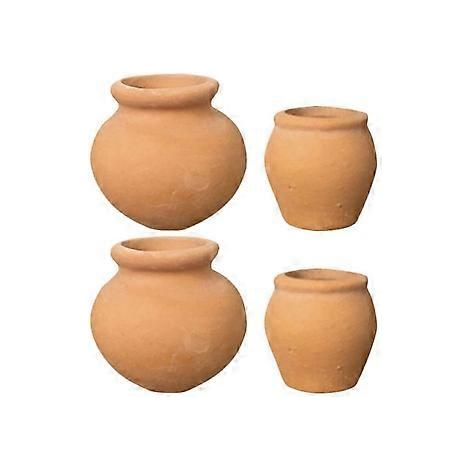 Lot de 4 mini pots en terre cuite pour plantes succulentes, pots miniatures.