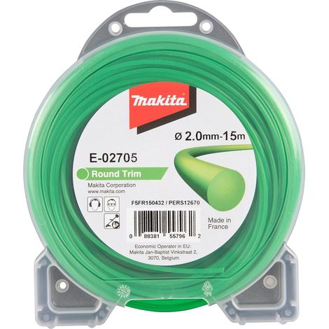 Makita E-02705 Filo Tondo Decespugliatore Tagliabordi 2mm x15m