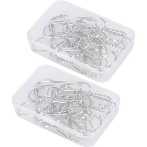 Lot de 24 porte-crayons en métal, forme trombone, pour cahiers et fournitures de bureau. (1/5)