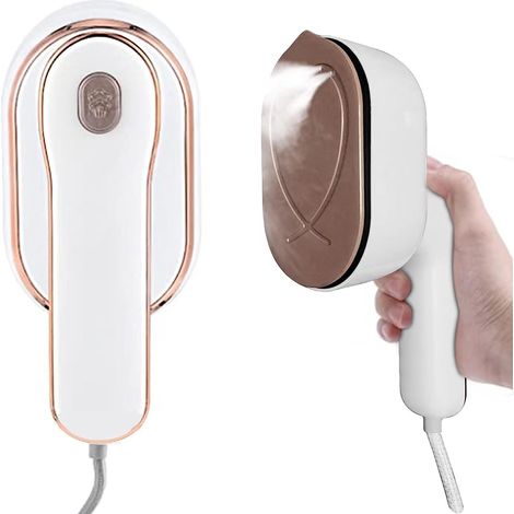 Défroisseur Vapeur, Portable de 1000W à Chauffage Rapide 20s, Réservoir dEau 100 ML, Voyage Vapeur Steamer pour La Maison/les Voyages-Blanc (1/5)