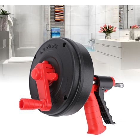 Manual or Impact Drain Auger - Extra Hard Manganese Steel 65 Spring - Flexible - 5m Sink and Toilet Unclogger (1/5)