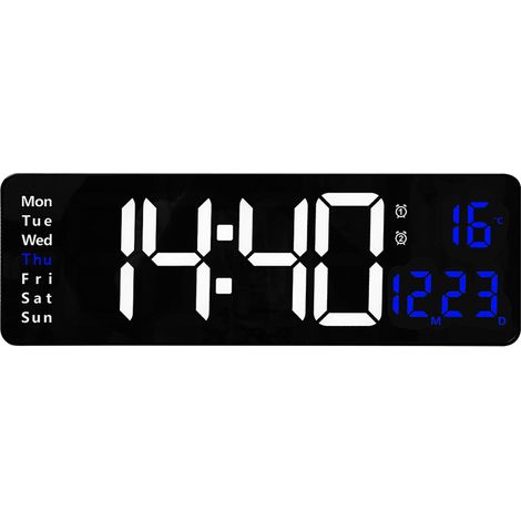 Horloge murale bleue - Température (1/5)