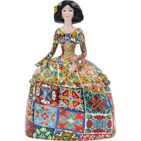 Statuina decorativa Pop Art Menina, scultura moderna in resina, arte multicolore per casa e ufficio, regalo originale