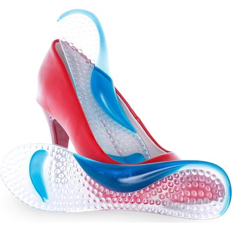 Semelles en gel souple pour talons hauts, semelles 3/4 pour escarpins, coussinets en gel, soulagement des épines calcanéennes, semelles orthopédiques pour femmes, semelles en gel, auto-adhésives, univ (1/5)