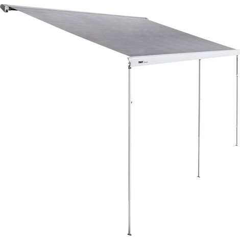 Omnistor 6300 Avec Adaptateurs Ducato/jumper/boxer H2 2007 Mystic Gris 4,00 M Boîtier Anodisé Embouts Gris - Thule (1/5)