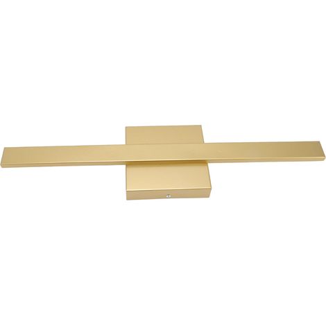 Applique murale linéaire dorée, style moderne et épuré, longue bande lumineuse pour chambre ou salon, 85-265 V (1/5)