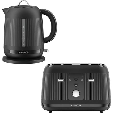 Kenwood Dawn 1.7L Kettle & 4 Slice Toaster Set, Midnight Black (1/4)
