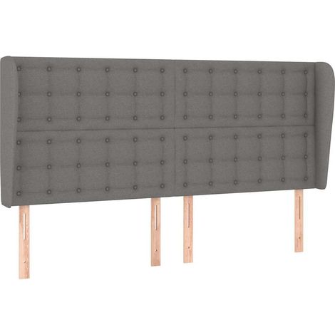 Maison Exclusive - Testiera ad Orecchio GrigioScuro 183x23x118/128cm in Tessuto (1/5)