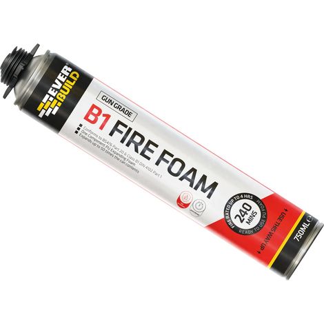 Everbuild B1FIREGUN Fire Foam Gun Grade Aerosol - 750ml High-Performance Fire-Resistant Sealant (1/2)