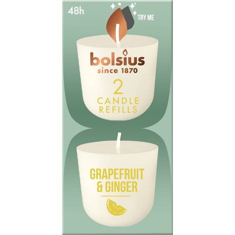 Bolsius Cleanlight Duft-Nachfüller 2er Pack grapefruit & ingwer Duftkerze