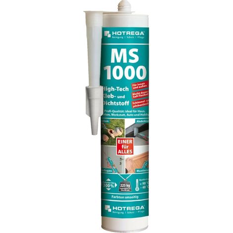 Mastic colle transparent, Colle etanche transparente, Mastic MS polymère, 290ml (1/5)