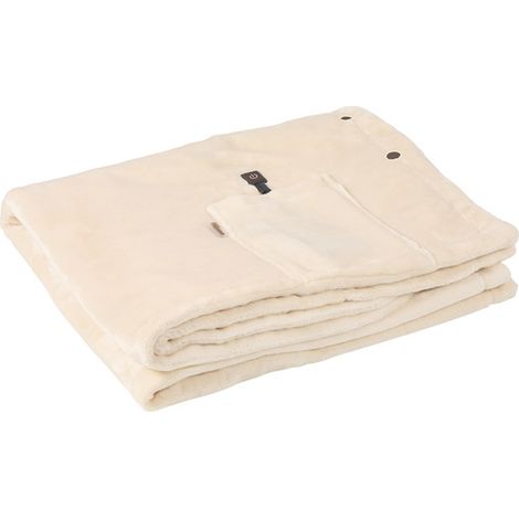 Manta calefactora inalámbrica 150 x 80 cm - Batería externa 5 000 mAh (1/2)