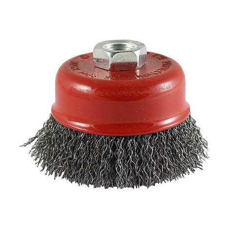 TIMCO Angle Grinder Cup Brush Crimped Steel Wire - 100mm