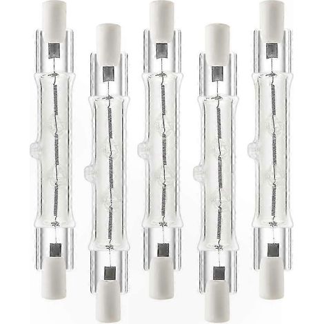 5er-Pack R7s 118-mm-Halogenlampen, 300 W, 230 V, dimmbare lineare Lampen für Arbeitsbeleuchtung (1/5)