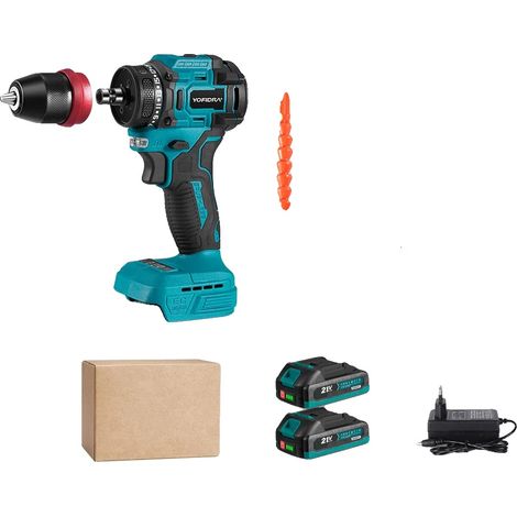 Visseuse électrique, moteur sans balais, design sans fil, 2xBatterie Ensemble-A (1/2)