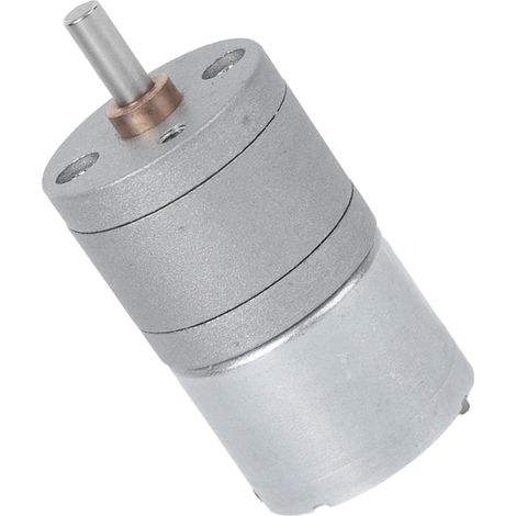 Mini moteur CC à balais, haute torsion, faible bruit, 6 V/12 V, arbre de 4 mm, pour robots et rideaux électriques, 12 V - 102 tr/min (1/5)