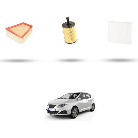 Kit tagliando 3 filtri compatibile con Seat Ibiza III 1.4 TDI 55kw dal 2002 al 2009 (1/5)