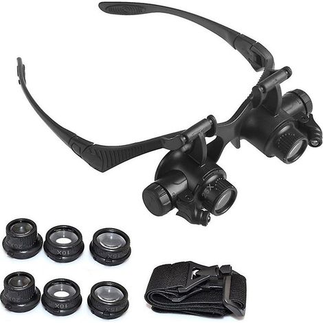 Lunettes loupe frontales à LED avec 4 lentilles détachables (1/5)