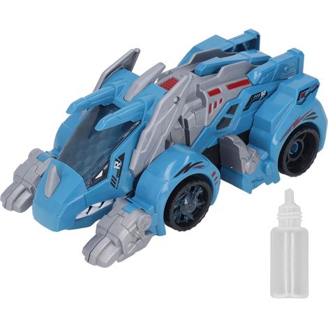 Voiture Dinosaure Électrique Enfants 2 en 1 avec LED, Musique et Brumisateur - Transformation Bleue (1/5)