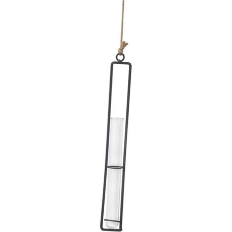 Pot de fleurs suspendu Homoyoyo avec structure en fer transparent et robuste, taille moyenne (1/5)