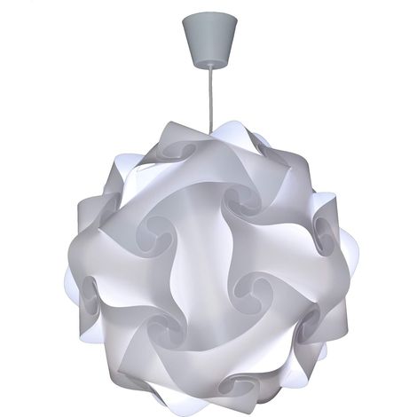 Tinor – Luminaire à suspension Ø30 cm – Abat-jour en polypropylène incassable – Prêt à être installé – Décoration pour salon et chambre