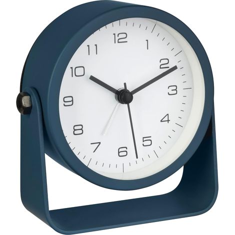 1 réveil analogique, mécanisme, rétroéclairage, métal et verre, pour chambre et bureau (1/5)