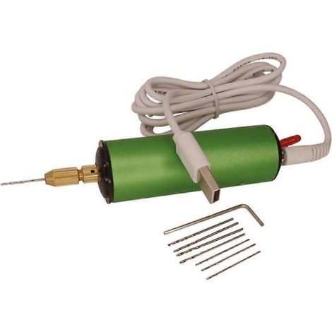 Mini perceuse électrique USB portable, perforatrice pour résine époxy, outils de bricolage pour la fabrication de bijoux et loisirs créatifs (1/5)