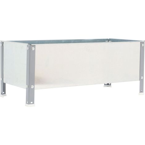Macetero metálico SIMON GARDEN (41x90x40cm) GRIS Y GALVANIZADO (1/3)