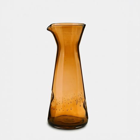 Brocca in vetro soffiato da tavola 0,9 lt Eolo - Arancione (1/2)