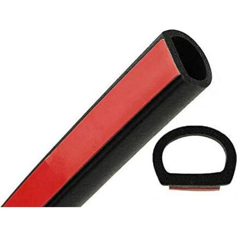 Junta de goma para puerta de coche, 16 x 16 mm, 5 m (1/4)