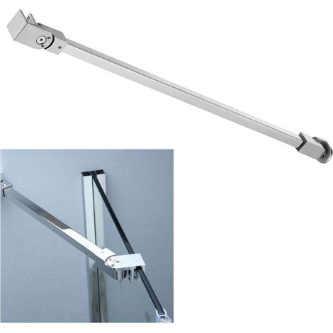 Barre de Stabilisation 500mm Acier Inoxydable pour Paroi Douche Italienne Verre Épais 6-10mm (1/4)
