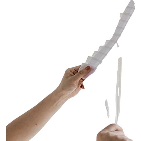 Rideaux, Filtrant la Lumière, Style Moderne, BLANC, 1pc W150xL250 cm, Velcro (1/2)