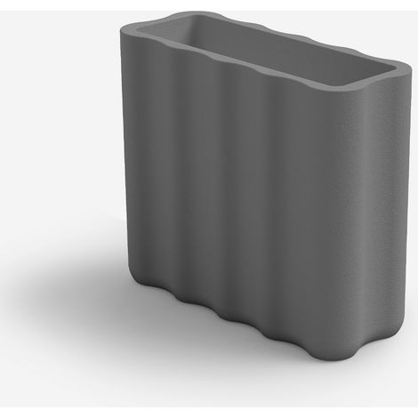 Fioriera rettangolare in polietilene Made in Italy Nebula 90 - Ferro