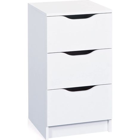 CASSETTIERA WESTPHALEN 3 CASSETTI 40x40x71H STRUTTURA IN LAMINATO VERNICIATO BIANCO (1/6)