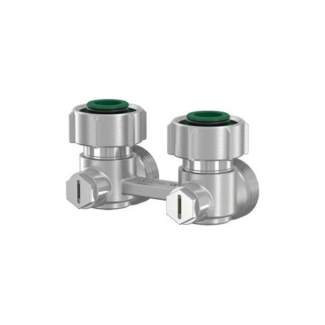 Simplex Hahnblock E2/50 Exclusiv, Eckform, für Heizkörper mit ¾ Zoll AG (1/3)