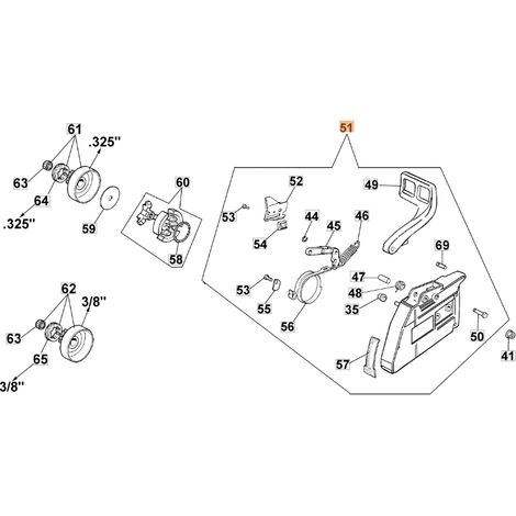Copricatena motosega modelli GS630 ORIGINALE OLEOMAC 50022018R