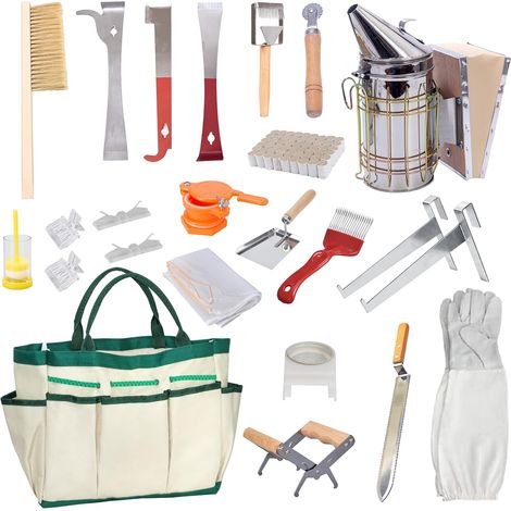 Kit d'apiculture 22 pièces pour débutants et professionnels. Outils nécessaires pour l'inspection de ruche