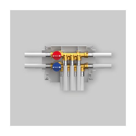 Collettore Mono-Intercettazione Per Impianti Sanitari K4.2 Teco Fastec 1/2" 4+3 (1/5)