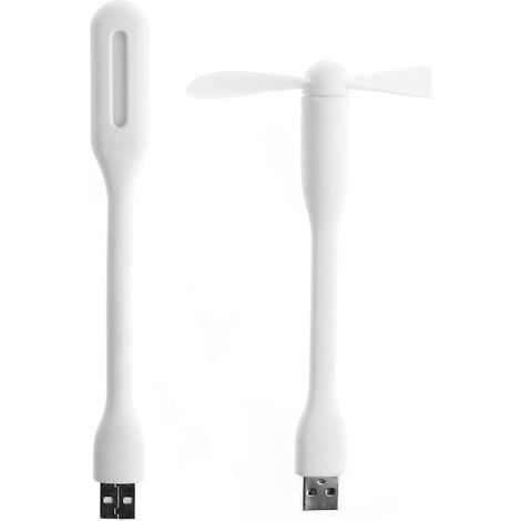 Ventilateur USB 5V avec lampe LED USB pour batterie externe, ordinateur portable et gadget (1/4)