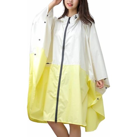 Poncho antipioggia impermeabile con cerniera, impermeabile unisex per uomo e donna, leggero e pieghevole, include borsa per il trasporto, ideale per ciclismo, escursionismo e attività all'aperto. (1/5)