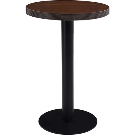 vidaXL Mesa de bistró MDF marrón oscuro 50 cm (1/5)