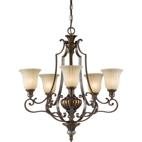 [NEUWERTIG] B-Ware Feiss Kronleuchter Kelham Hall Deckenlampe Deckenleuchte Lampe Licht Fünfflammig (1/5)