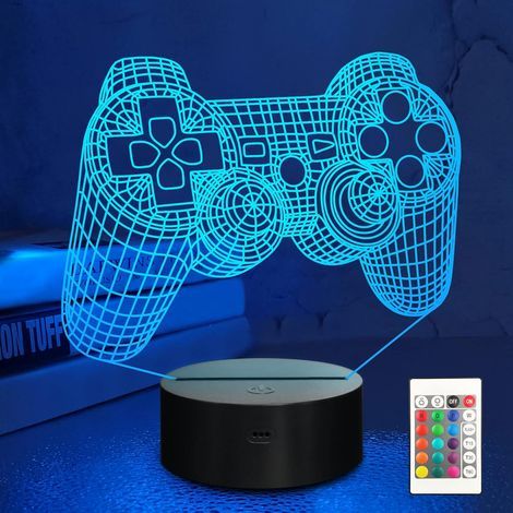 Lampe de jeu 3D avec veilleuse illusion d'optique pour enfants, 16 couleurs (1/5)