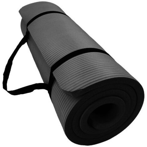 Tapis de gymnastique et de yoga Pilates antidérapant pour femme, épaisseur 1 cm, avec sangles, TPE, 183 x 60 x 1 cm