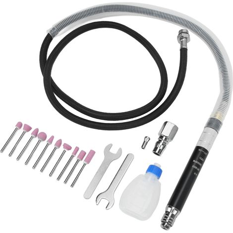 Kit de micro-meuleuse pneumatique pour crayons, outil de polissage et de gravure portable (1/5)