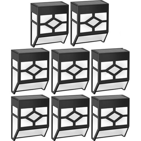 Outdoor Solar Lights (8-Pack) — Cool White Light, Waterproof LED Solar Lights, Rechargeable Panels, Easy to Install & Energy-Efficient (1/5)
