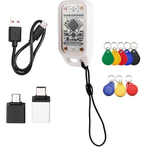 Chameleon V3.0 RFID-Chip-Lesegerät + 4x UID-Schlüsselanhänger + 4x CUID-Schlüsselanhänger, 125 kHz 13,56 MHz ID-Chip, Acryl-Smart-Label-Kopierer (1/5)